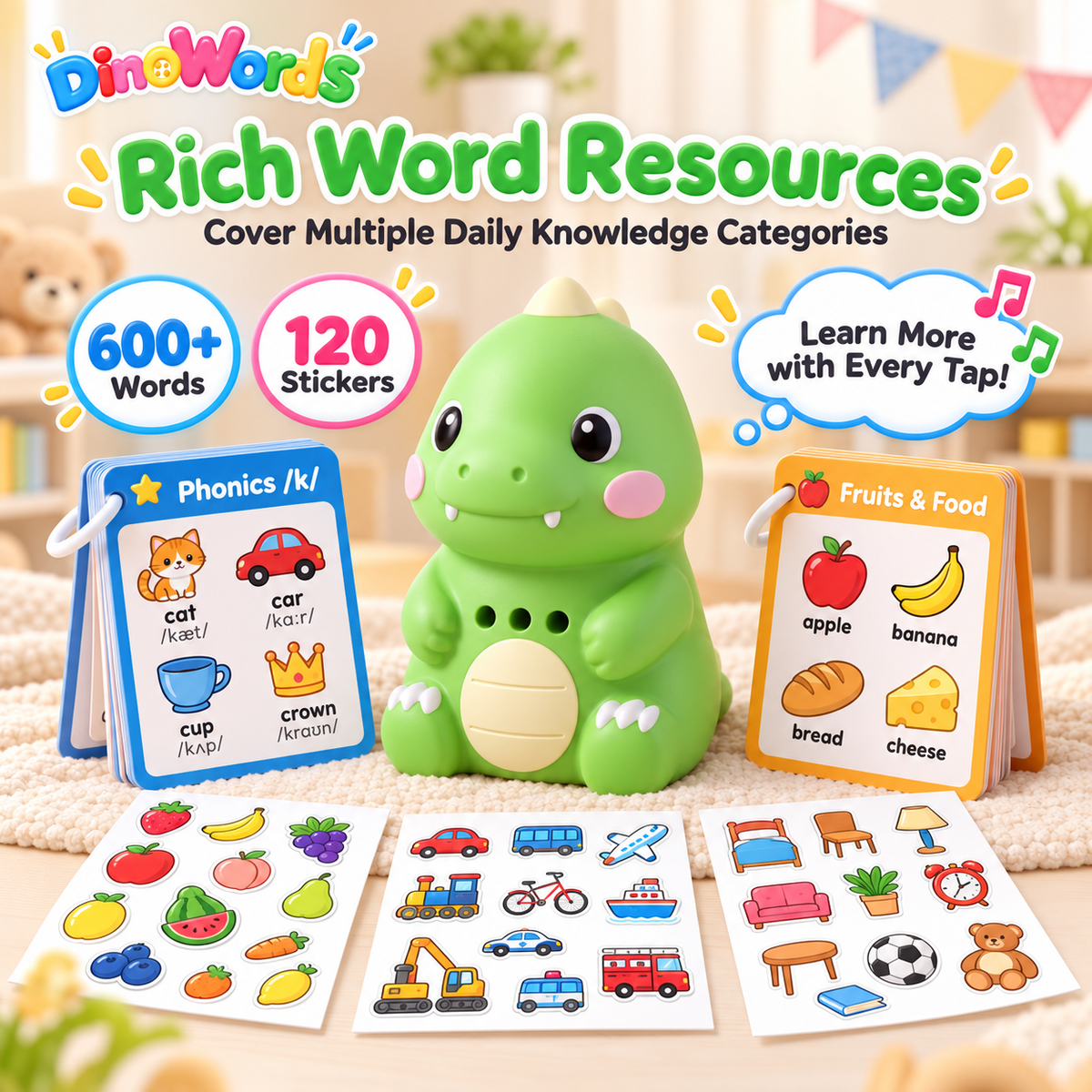 Interactive Talking Dino: 600 Words